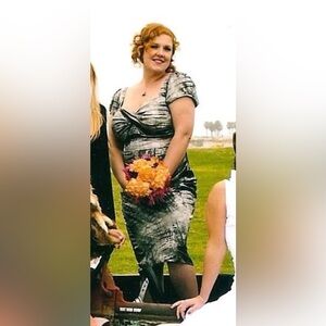 Stop Staring Gray/ silver Dress